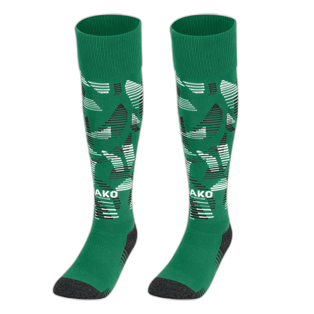 Jako Stutzenstrumpf Sonic Unisex grün/schwarz/weiß Front