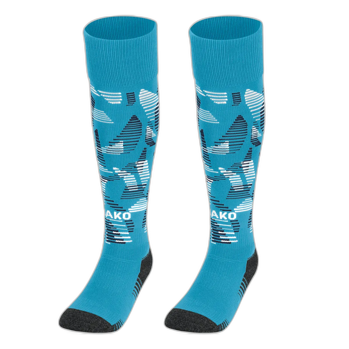 Jako Stutzenstrumpf Sonic Unisex aqua/marine/weiß Front #farbe_aqua-marine-weiss