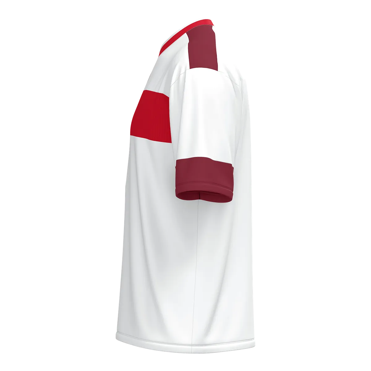 JAKO Trikot Club 92 Kurzarm Unisex weiß/rot/maroon Seite