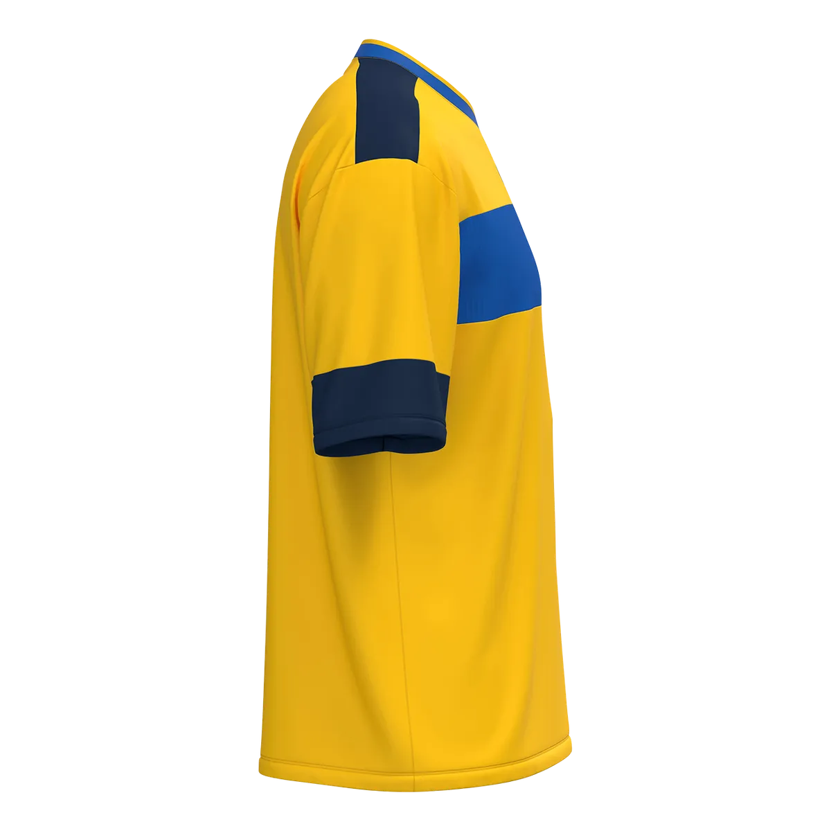 JAKO Trikot Club 92 Kurzarm Unisex gelb/royal/navy Seite