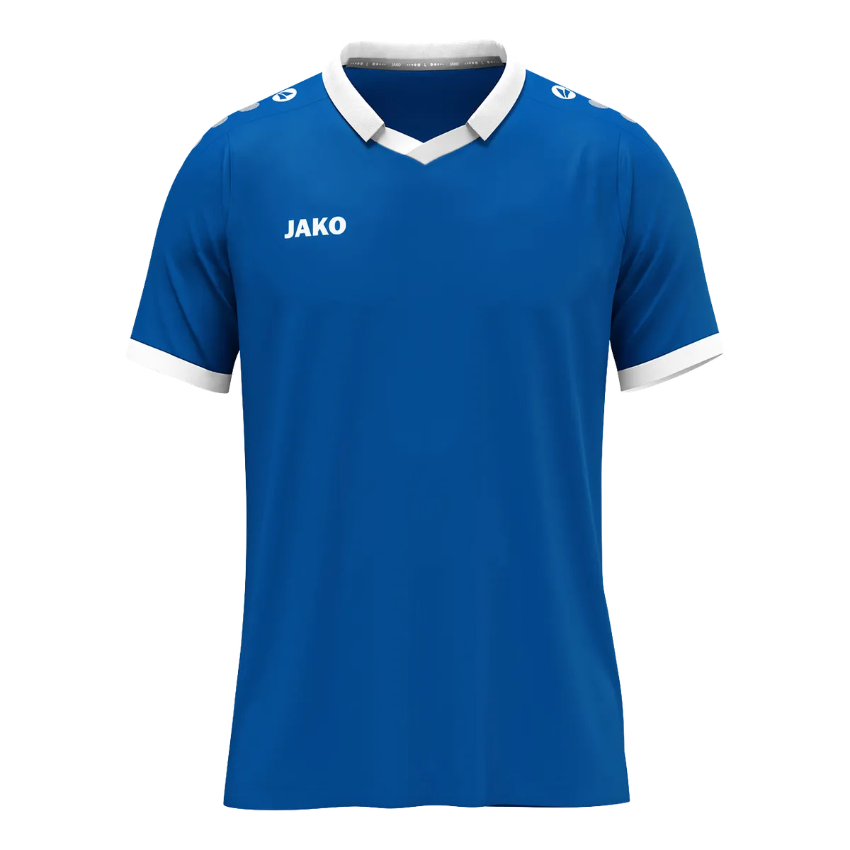 JAKO Trikot Glory Kurzarm Unisex royal/weiß Front #farbe_royal-weiss