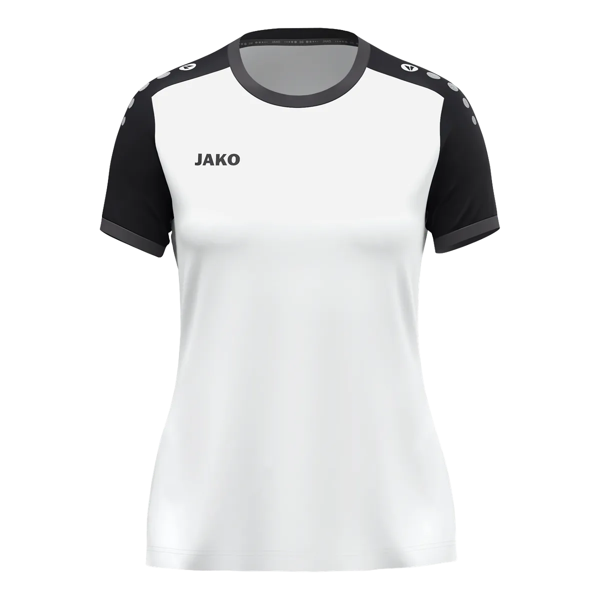 JAKO Trikot Dynamic Kurzarm Damen weiß/schwarz/anthrazit Front