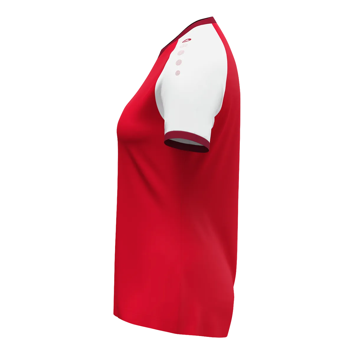 JAKO Trikot Dynamic Kurzarm Damen rot/weiß/dunkelrot Seite