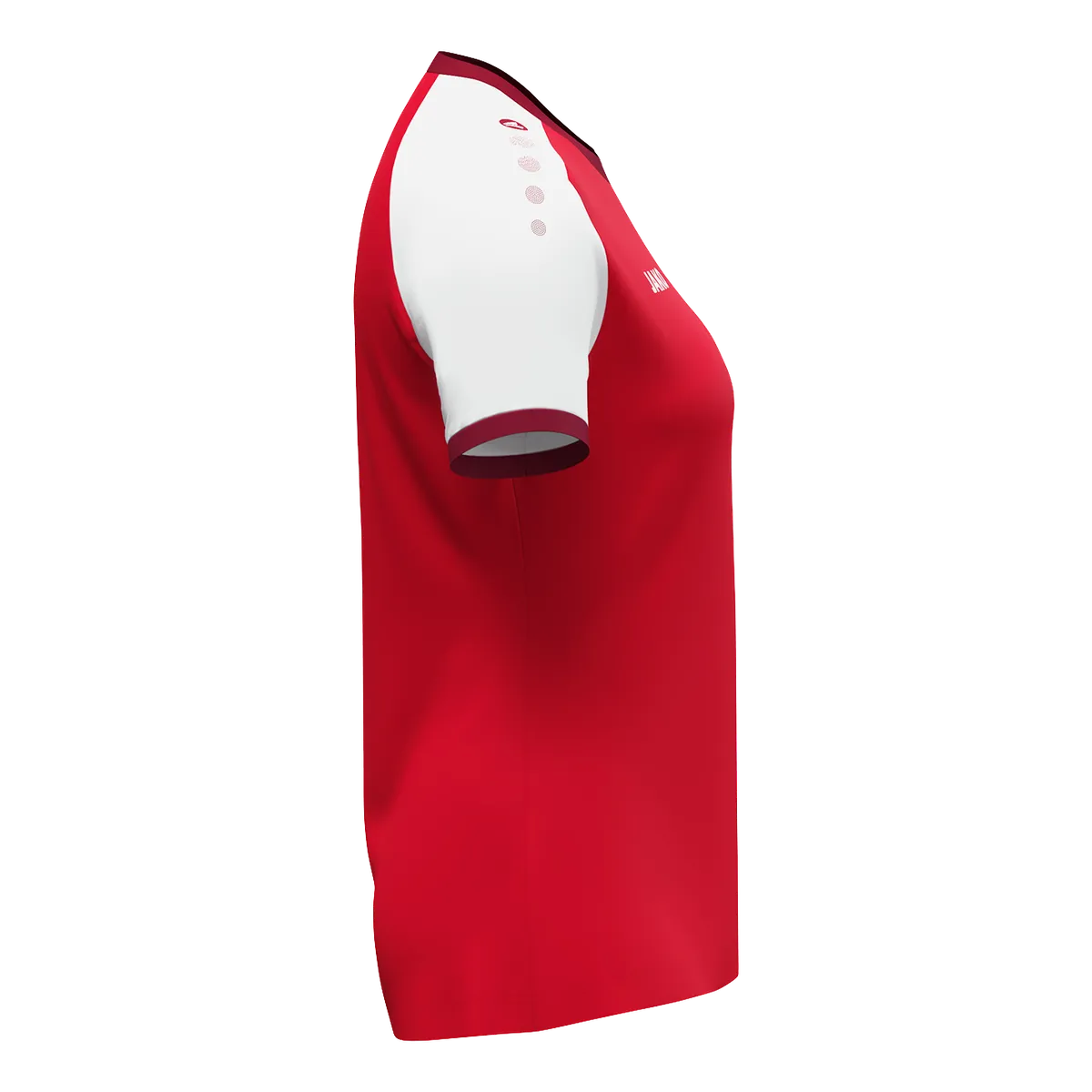JAKO Trikot Dynamic Kurzarm Damen rot/weiß/dunkelrot Seite