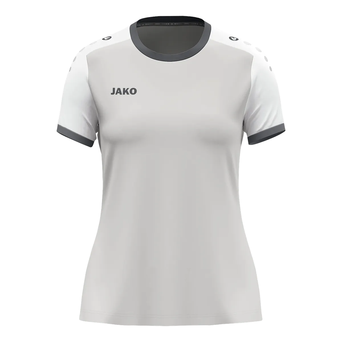 JAKO Trikot Dynamic Kurzarm Damen hellgrau/weiß/grau Front