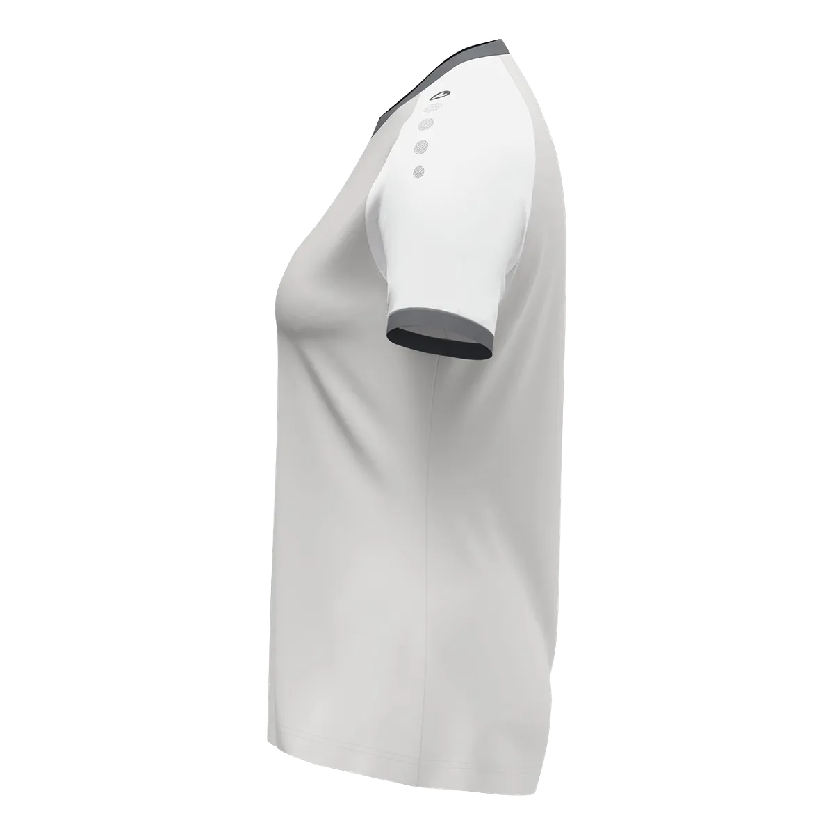 JAKO Trikot Dynamic Kurzarm Damen hellgrau/weiß/grau Seite