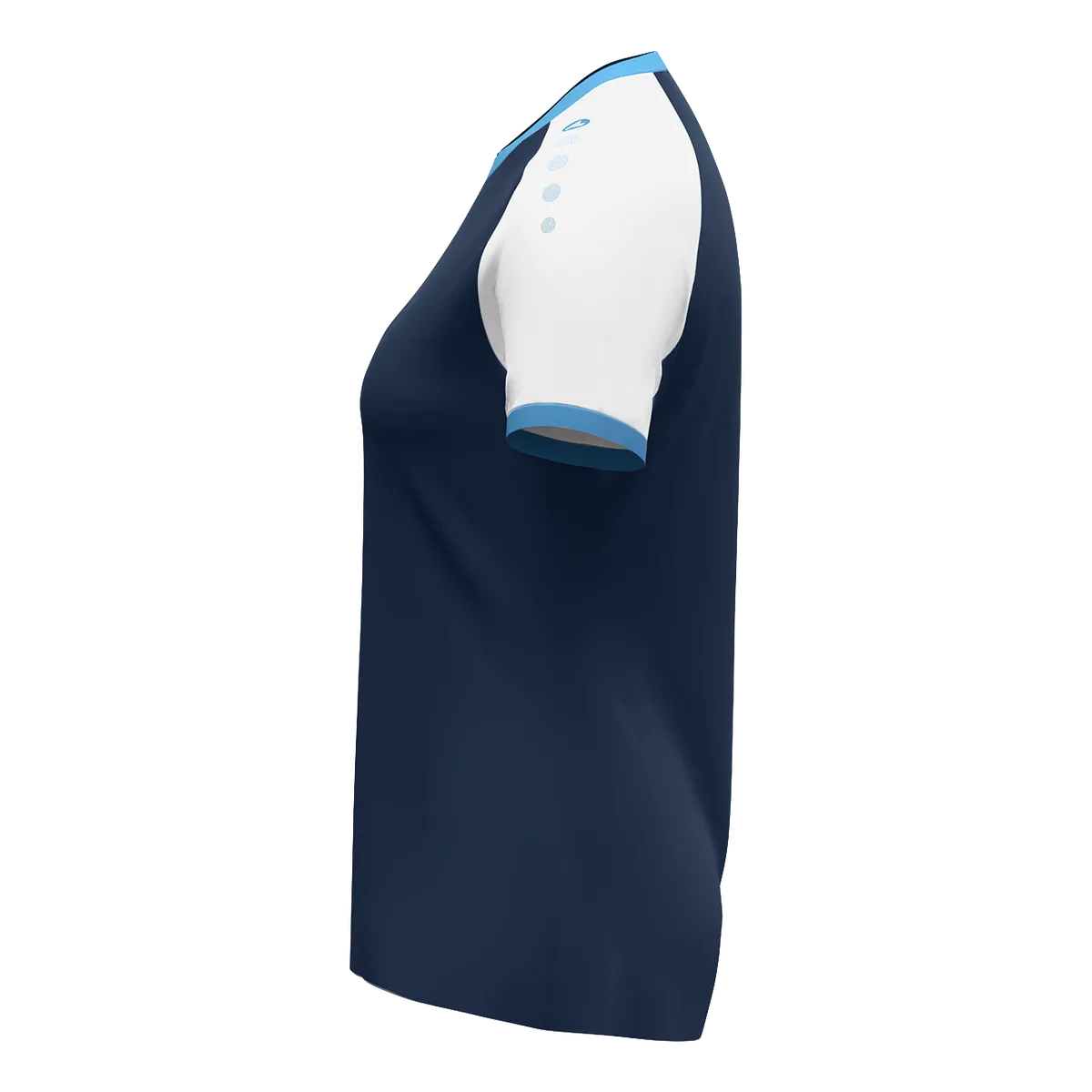 JAKO Trikot Dynamic Kurzarm Damen marine/weiß/skyblue Seite