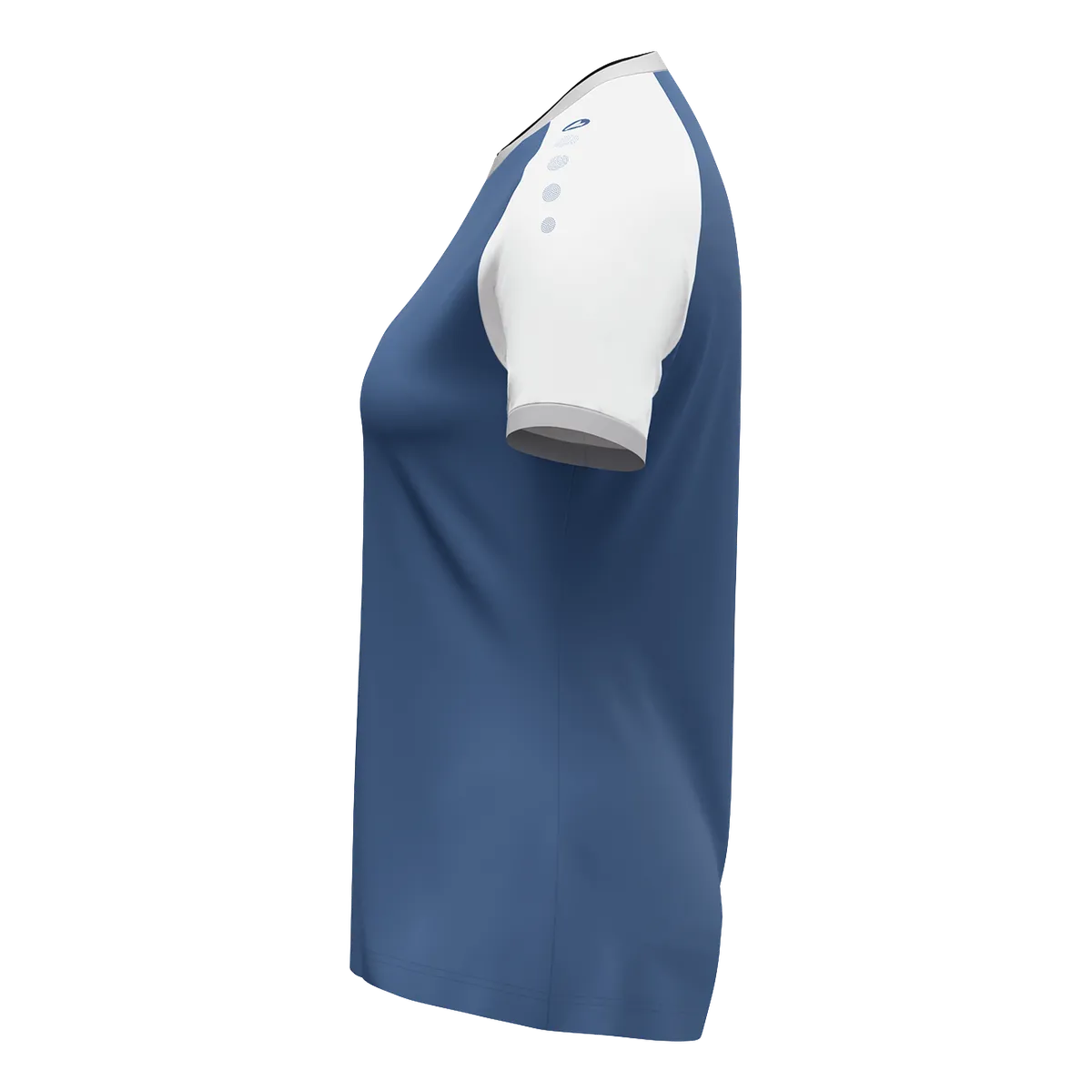 JAKO Trikot Dynamic Kurzarm Damen nachtblau/weiß/hellgrau Seite