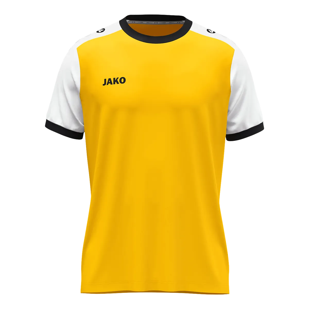 JAKO Trikot Dynamic Kurzarm Unisex gelb/weiß/schwarz Front