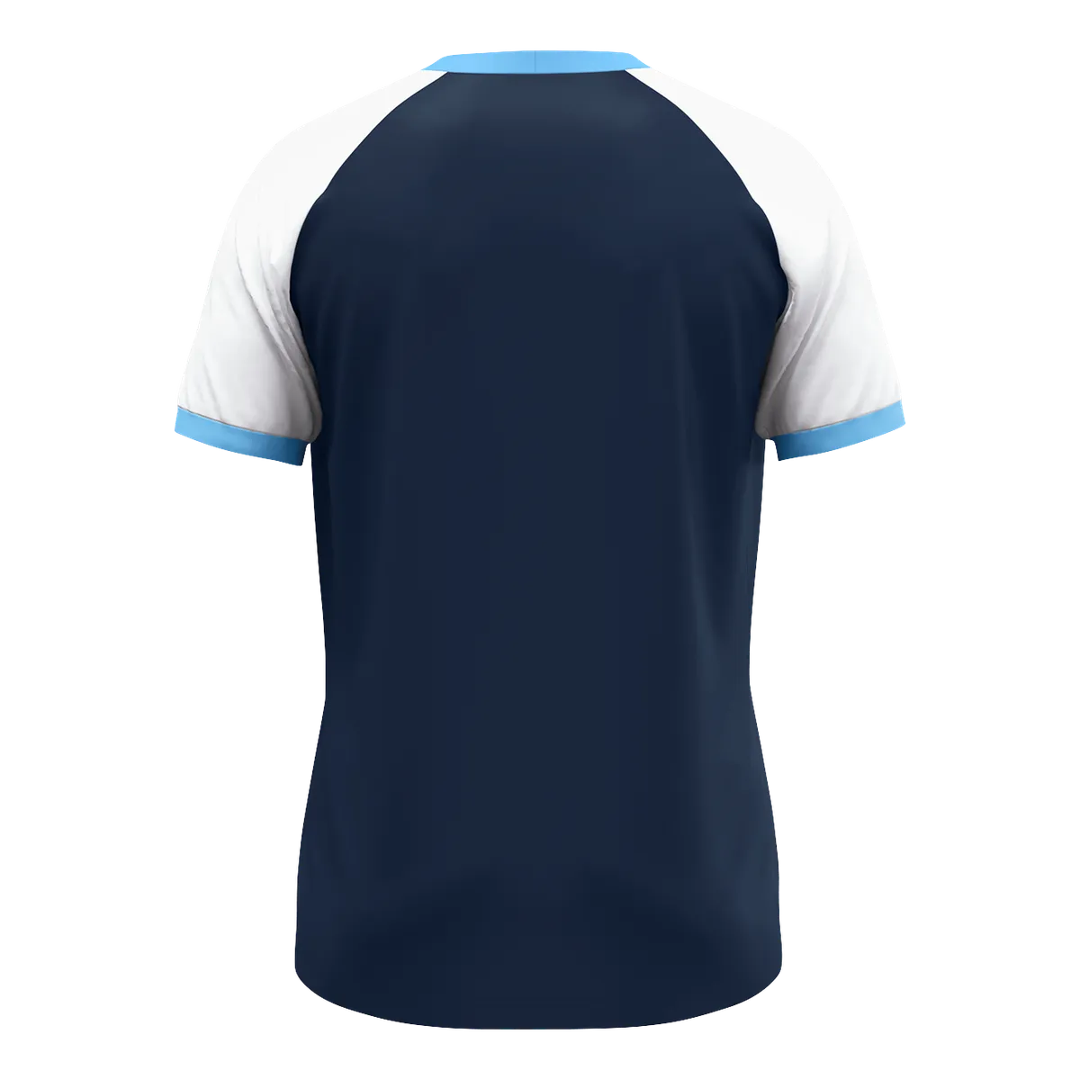 JAKO Trikot Dynamic Kurzarm Unisex marine/weiß/skyblue Rücken #farbe_marine-weiss-skyblue