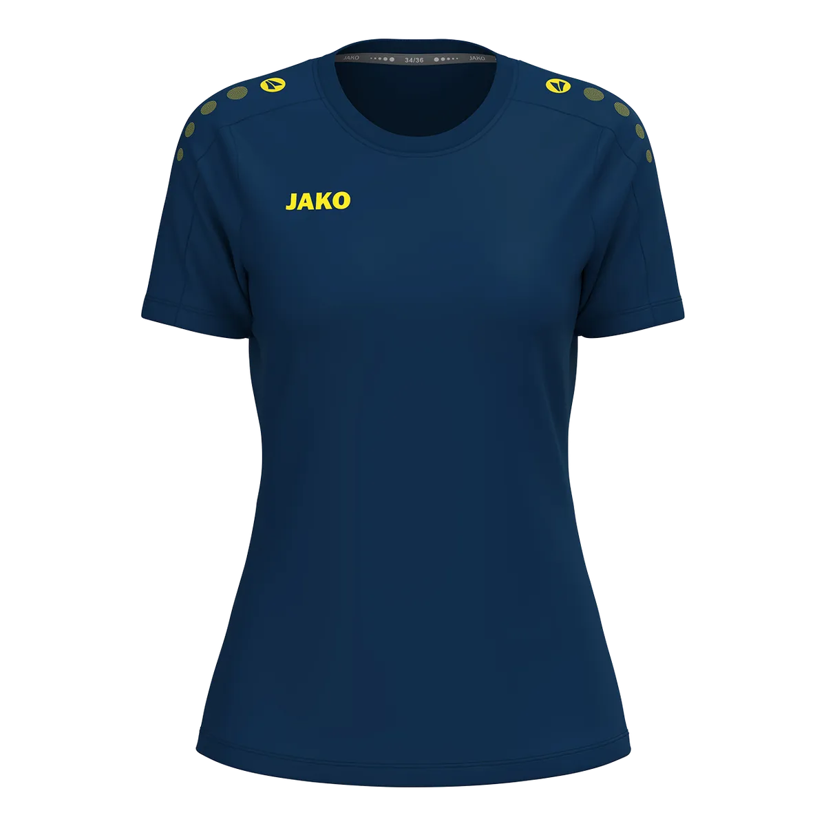 JAKO T-Shirt ONE Cotton Kurzarm Damen navy/citro Front