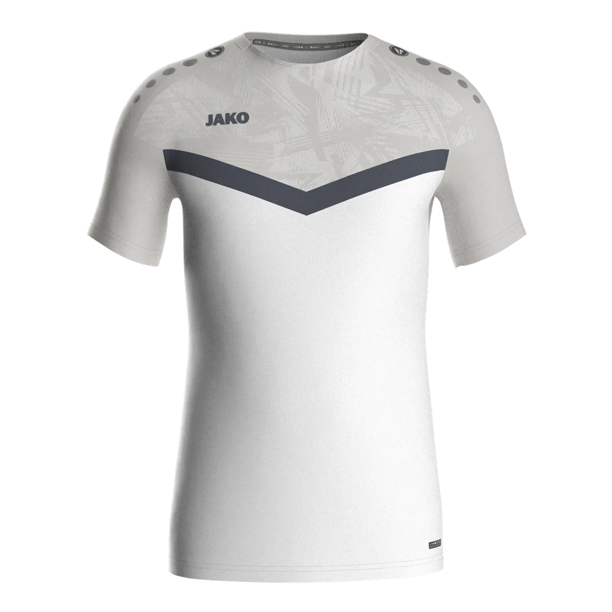 JAKO T-Shirt Iconic Kurzarm Damen weiß/soft grey/anthra light Front