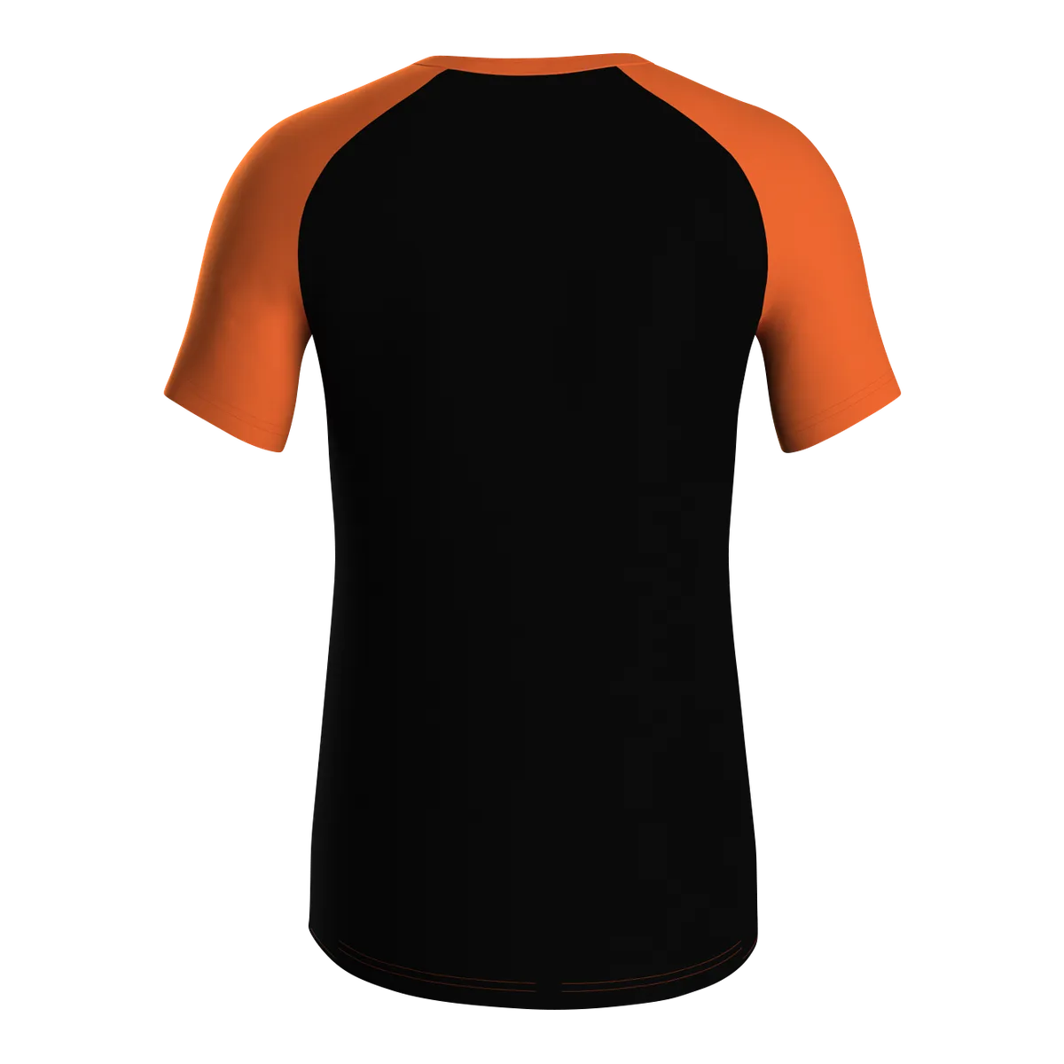 JAKO T-Shirt Iconic Kurzarm Unisex schwarz/neonorange Rücken #farbe_schwarz-neonorange