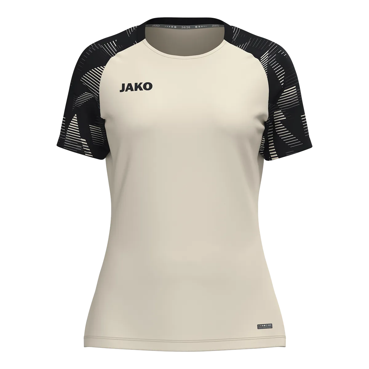 JAKO T-Shirt Sonic Kurzarm Damen off white/schwarz Front