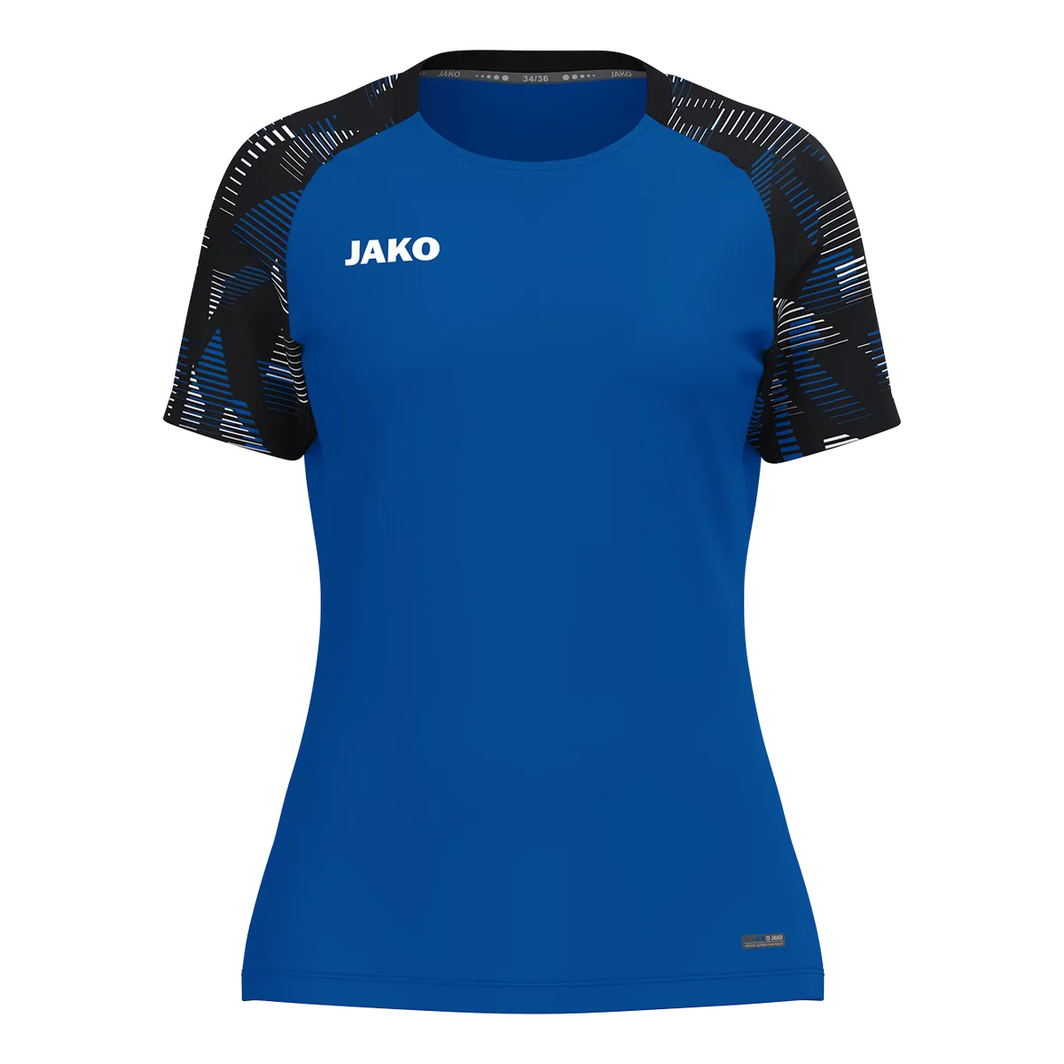 JAKO T-Shirt Sonic Kurzarm Damen royal/schwarz Front #farbe_royal-schwarz