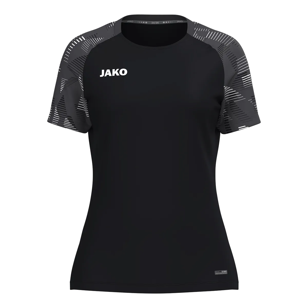 JAKO T-Shirt Sonic Kurzarm Damen schwarz/anthrazit Front