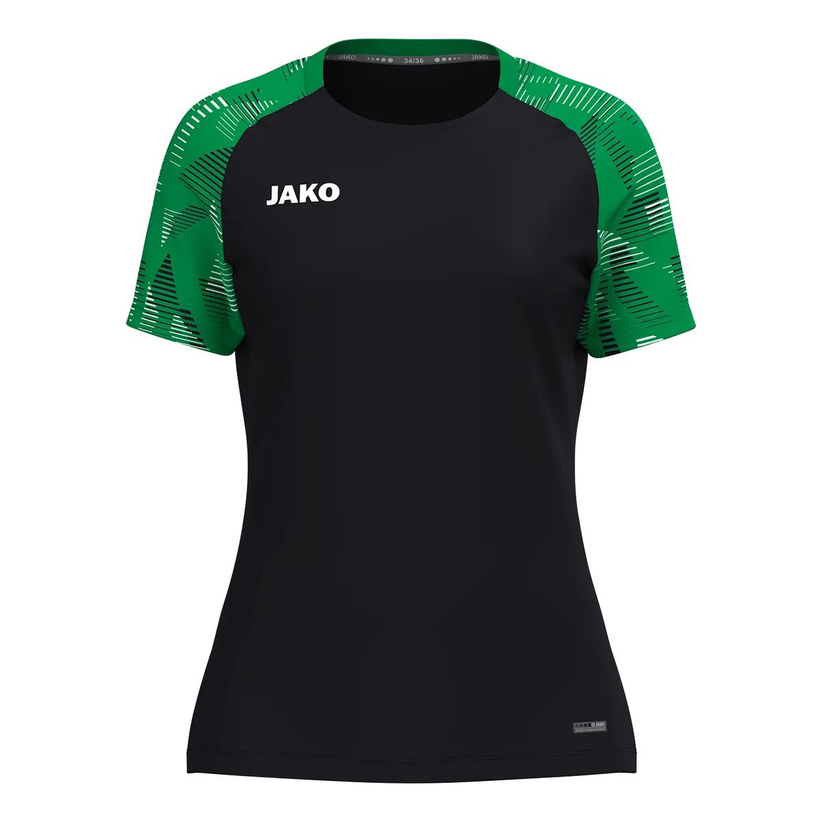 JAKO T-Shirt Sonic Kurzarm Damen schwarz/grün Front