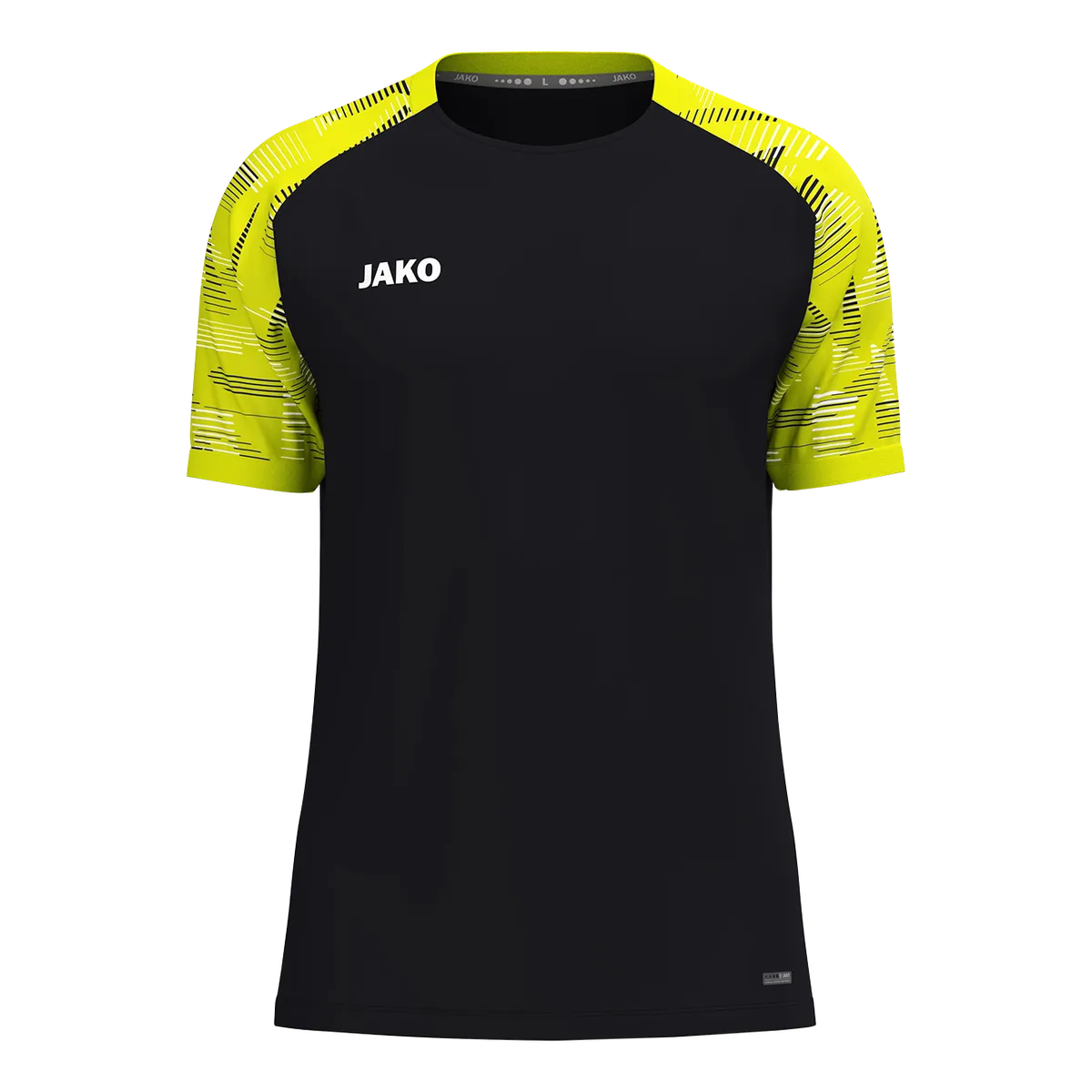 JAKO T-Shirt Sonic Kurzarm Unisex schwarz/neongelb Front