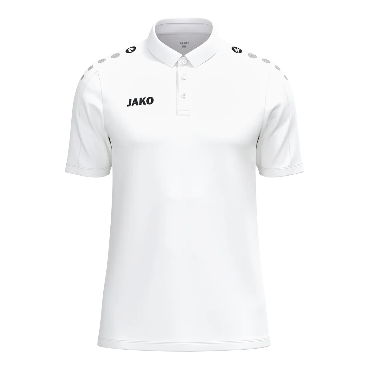JAKO Poloshirt ONE Cotton Kurzarm Unisex weiß Front