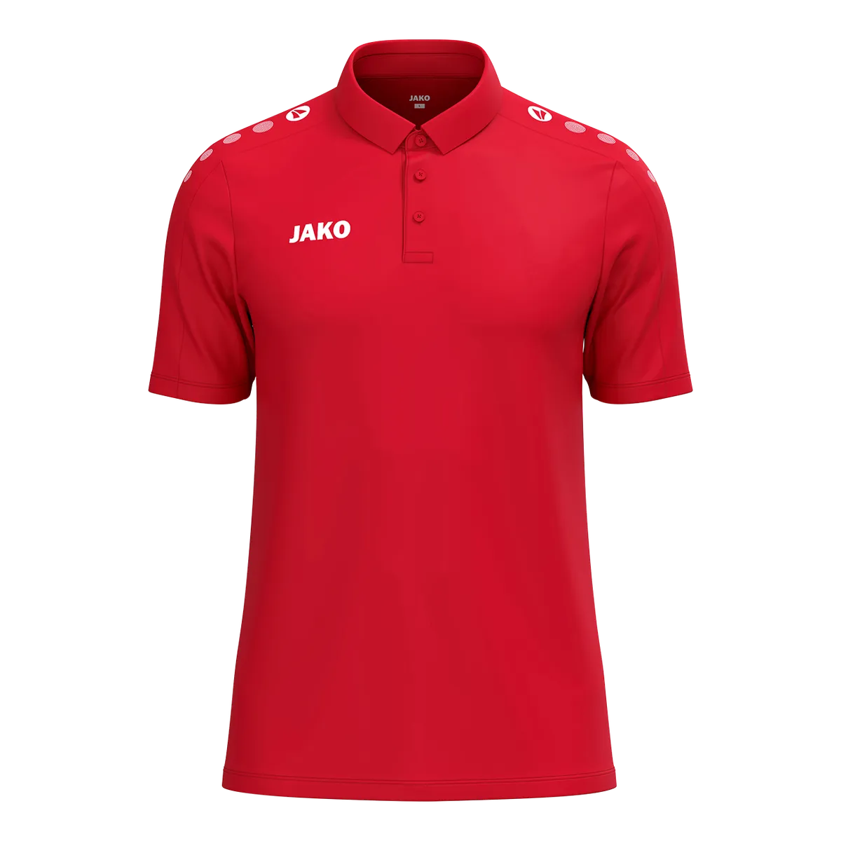 JAKO Poloshirt ONE Cotton Kurzarm Unisex rot Front #farbe_rot