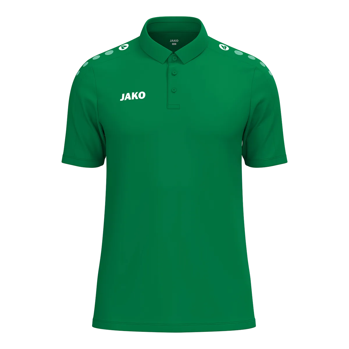 JAKO Poloshirt ONE Cotton Kurzarm Unisex sportgrün Front
