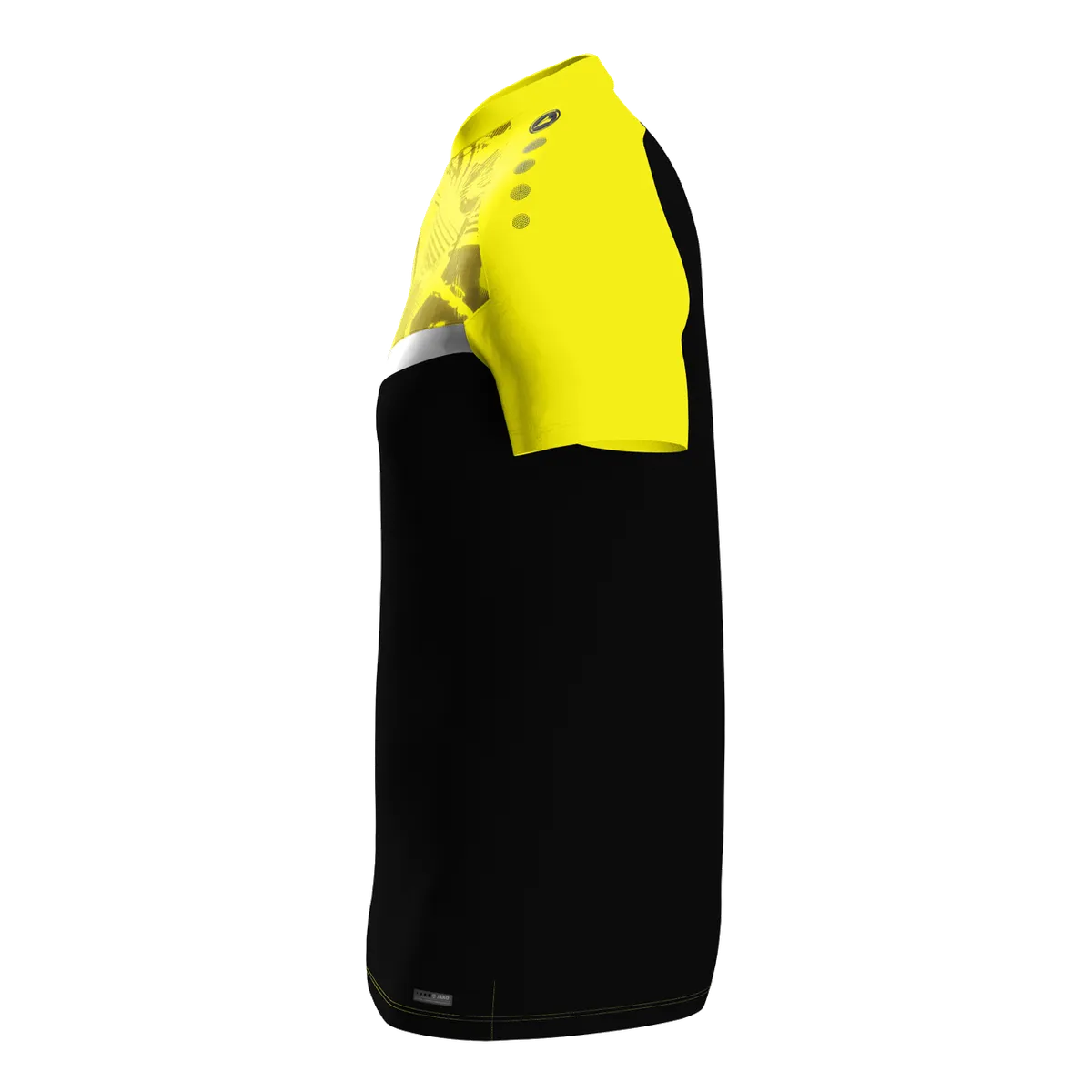 JAKO Poloshirt Iconic Kurzarm Unisex schwarz/soft yellow Seite