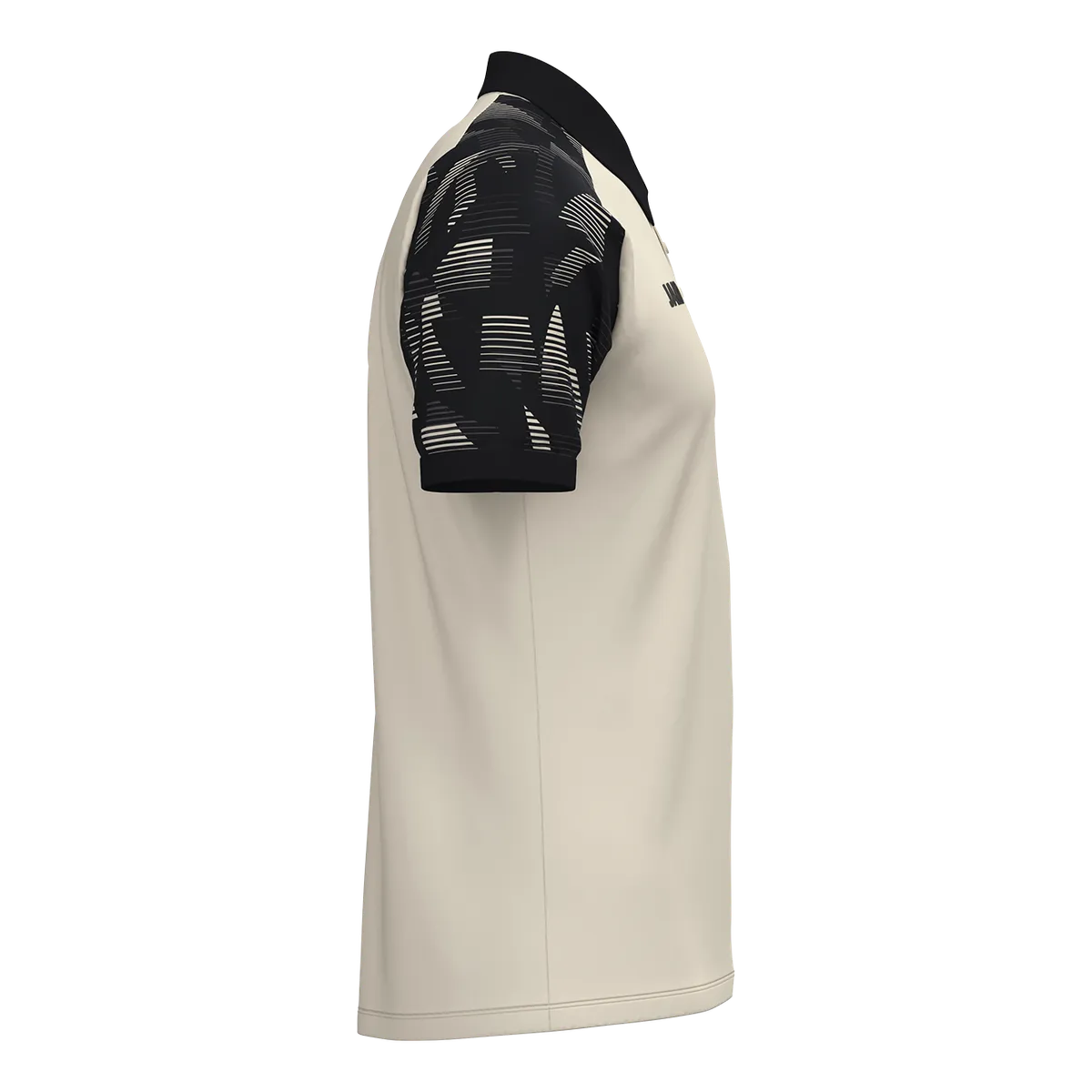 JAKO Poloshirt Sonic Kurzarm Unisex off white/schwarz Seite