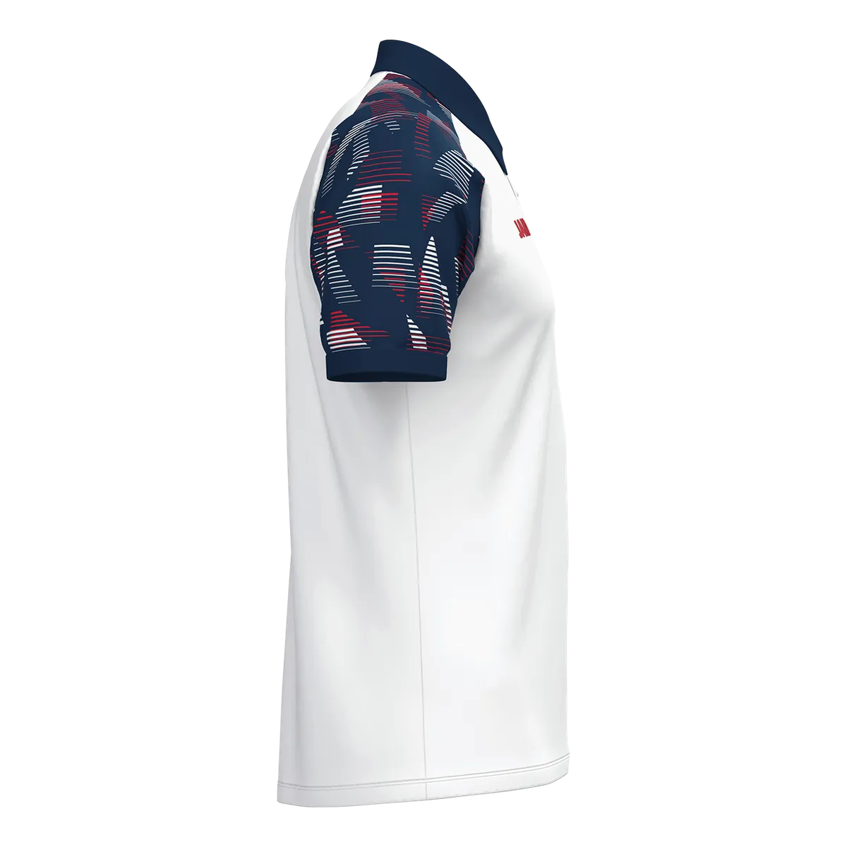 JAKO Poloshirt Sonic Kurzarm Kinder weiß/marine/rot Seite