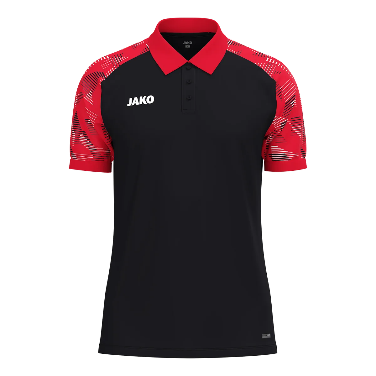 JAKO Poloshirt Sonic Kurzarm Kinder schwarz/rot Front
