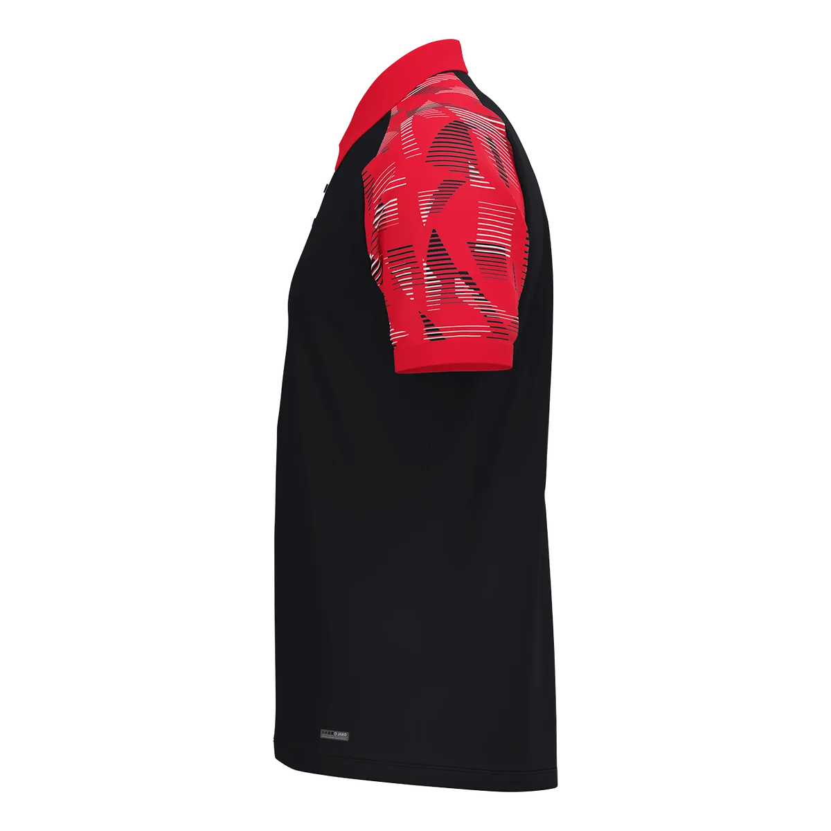 JAKO Poloshirt Sonic Kurzarm Unisex schwarz/rot Seite