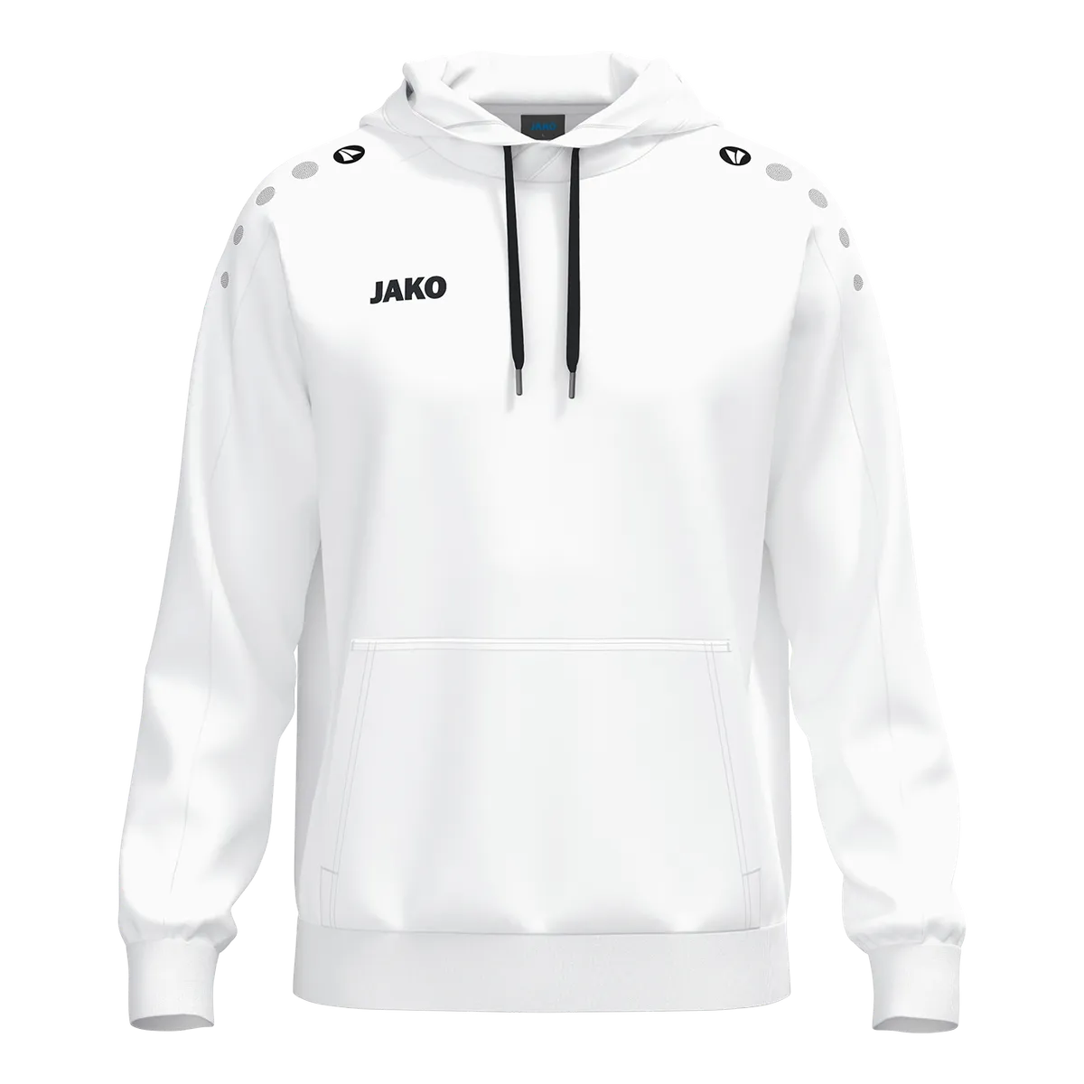 JAKO Kapuzensweat ONE Cotton Kinder weiß Front #farbe_weiss