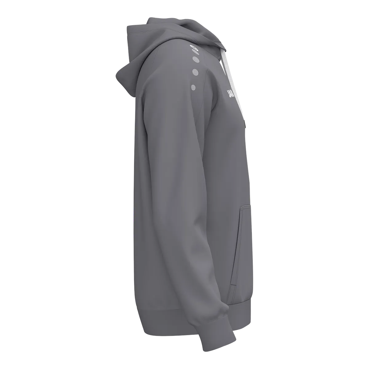 JAKO Kapuzensweat ONE Cotton Unisex grau Seite