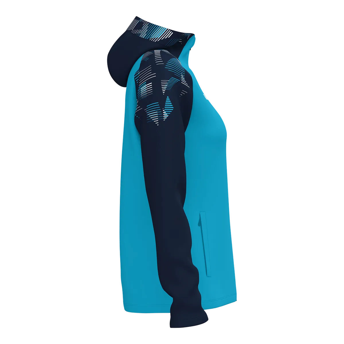 JAKO Kapuzenjacke Sonic Damen aqua/marine Seite