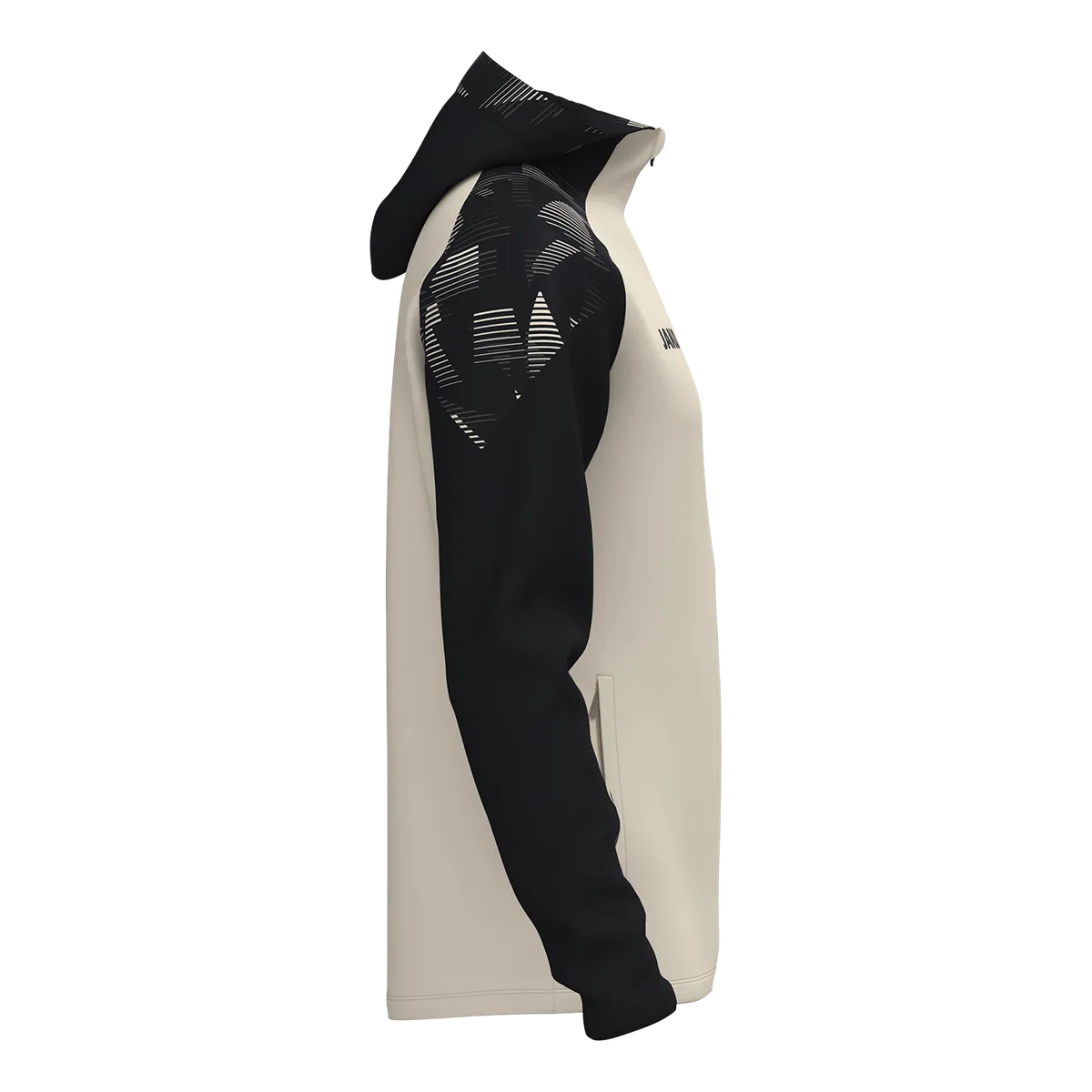 JAKO Kapuzenjacke Sonic Unisex off white/schwarz Seite