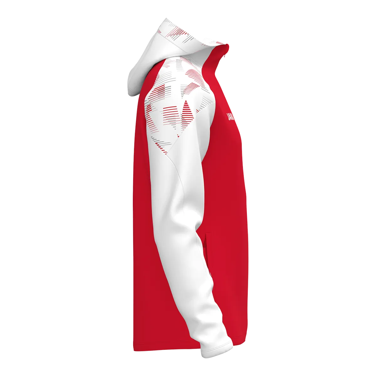 JAKO Kapuzenjacke Sonic Kinder rot/weiß Seite