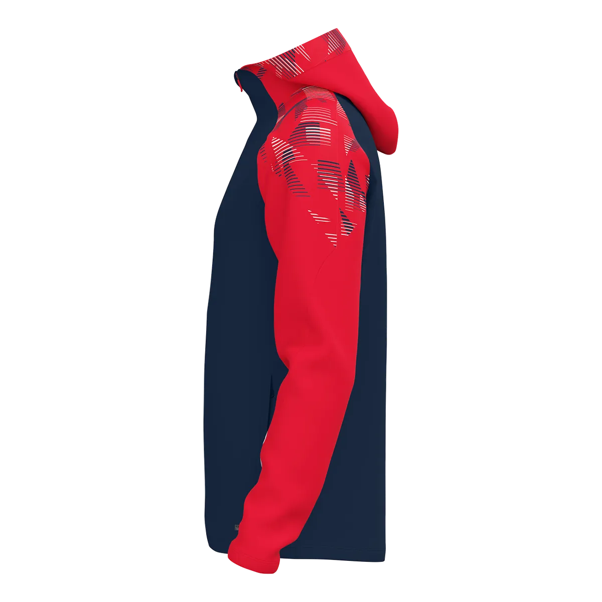 JAKO Kapuzenjacke Sonic Unisex marine/rot Seite