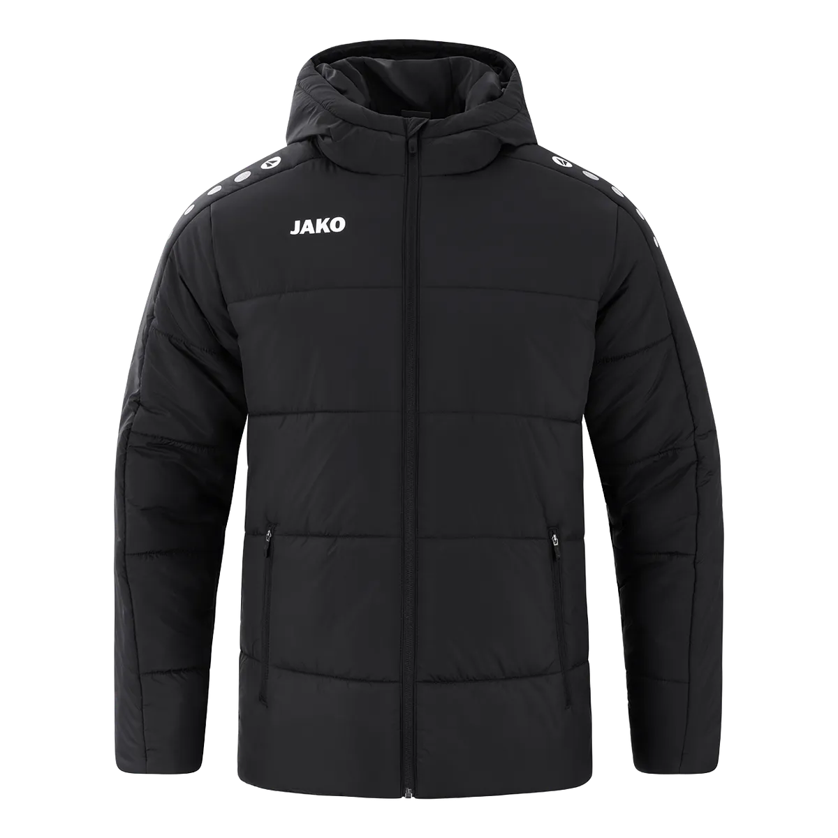 JAKO Winterjacke Steppjacke One Unisex schwarz Front #farbe_schwarz