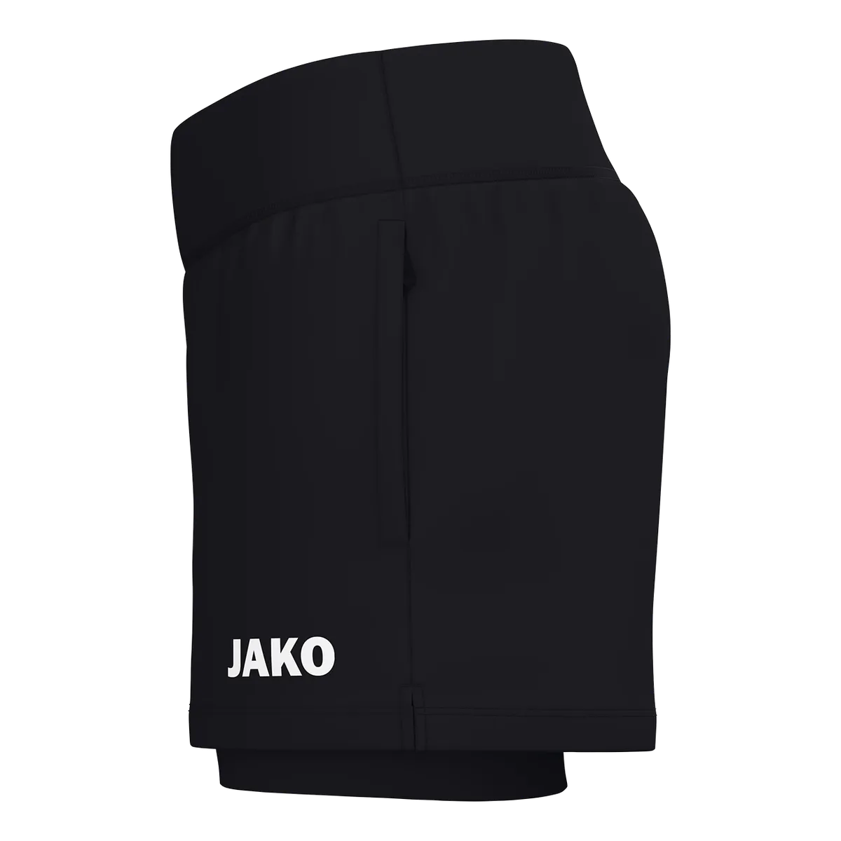 JAKO Short 2-in-1 One Damen schwarz Seite