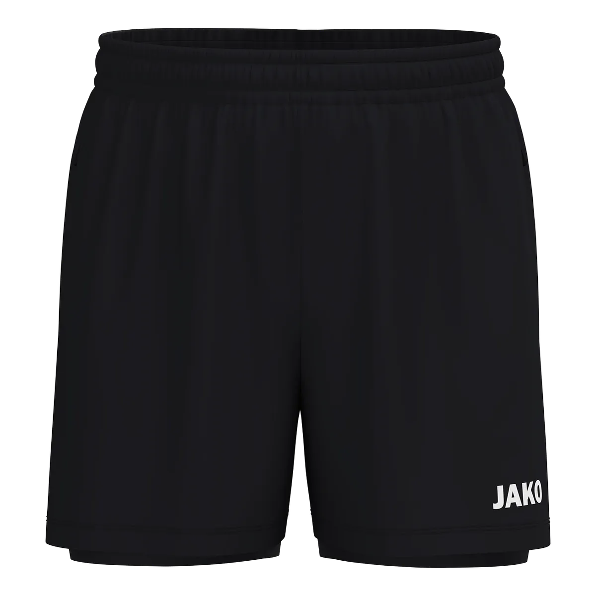 JAKO Short 2-in-1 One Unisex schwarz Front #farbe_schwarz