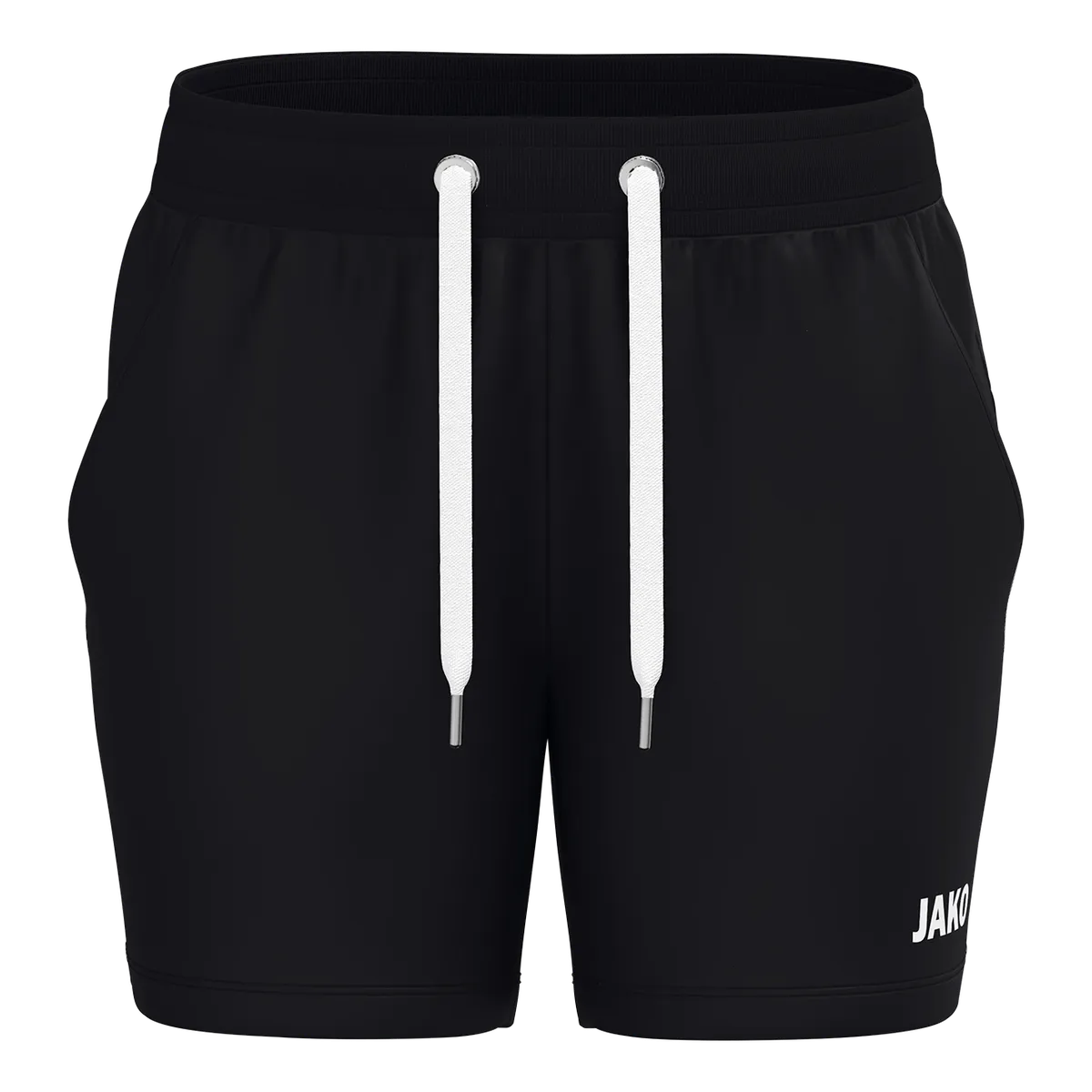 JAKO Short Jogging One Cotton Damen schwarz Front #farbe_schwarz