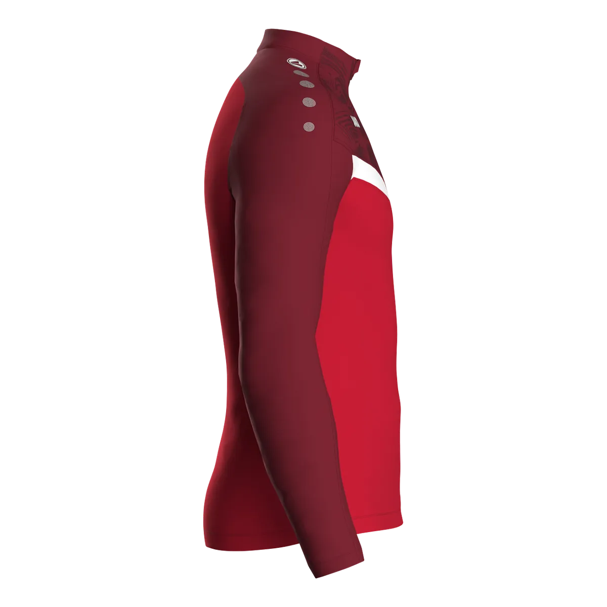 JAKO Aufwärmshirt Iconic Langarm Unisex rot/weinrot Seite