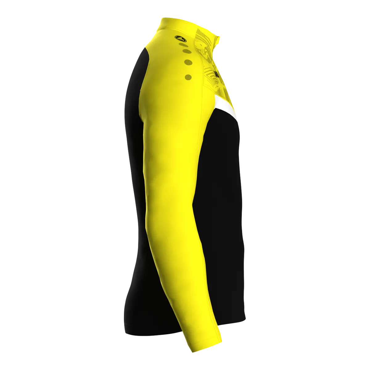 JAKO Aufwärmshirt Iconic Langarm Kinder schwarz/soft yellow Seite