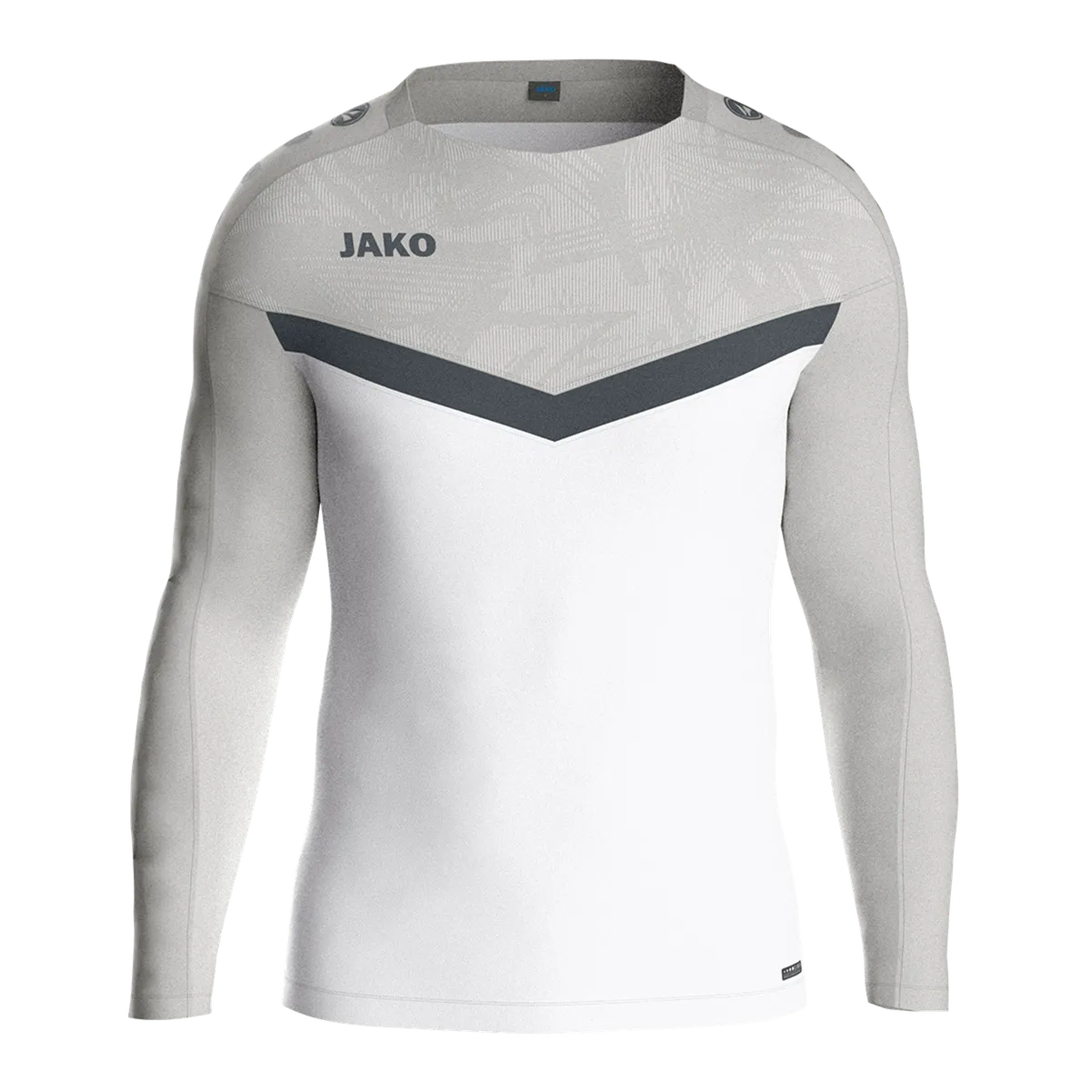 JAKO Sweatshirt Iconic Unisex weiß/soft grey/anthra light Front
