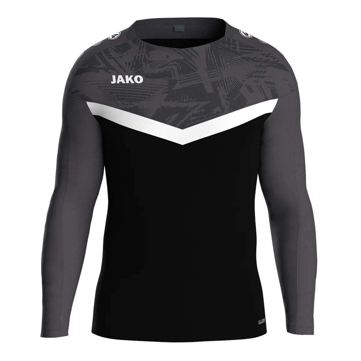JAKO Sweatshirt Iconic Unisex schwarz/anthrazit Front