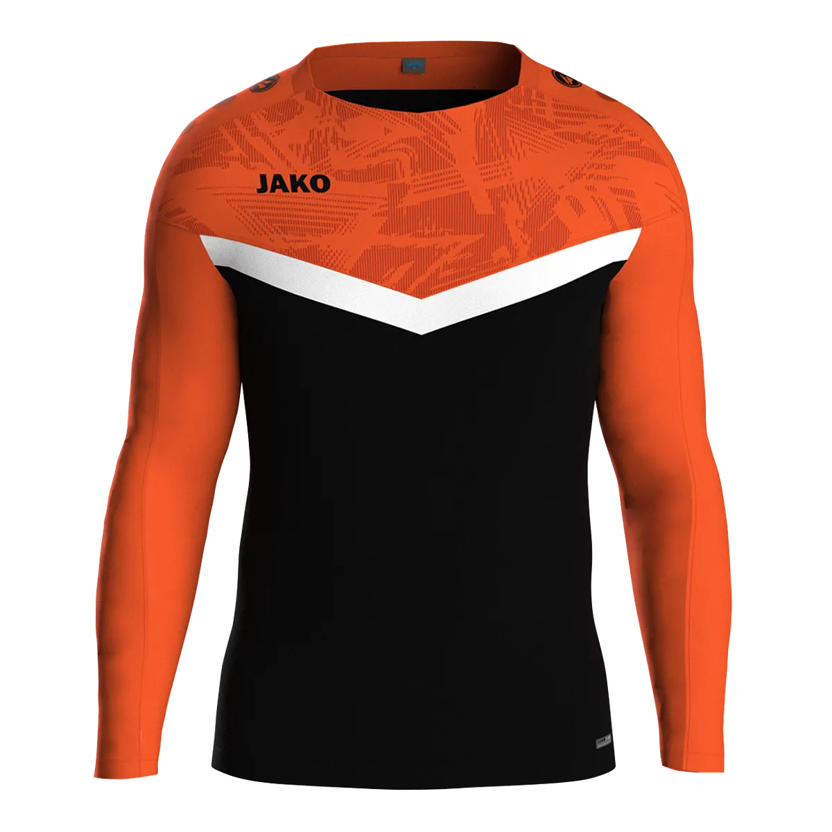 JAKO Sweatshirt Iconic Unisex schwarz/neonorange Front