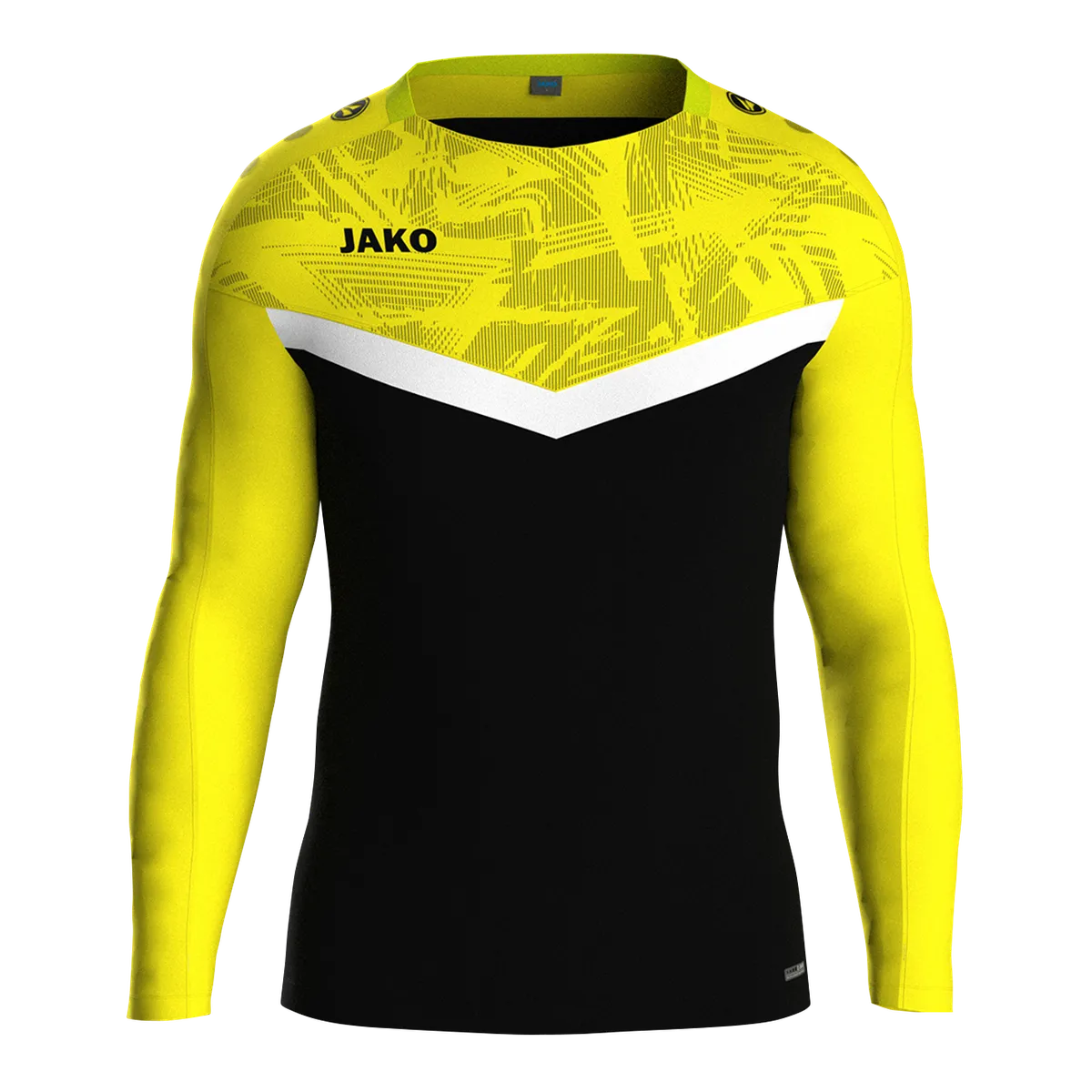 JAKO Sweatshirt Iconic Kinder schwarz/soft yellow Front
