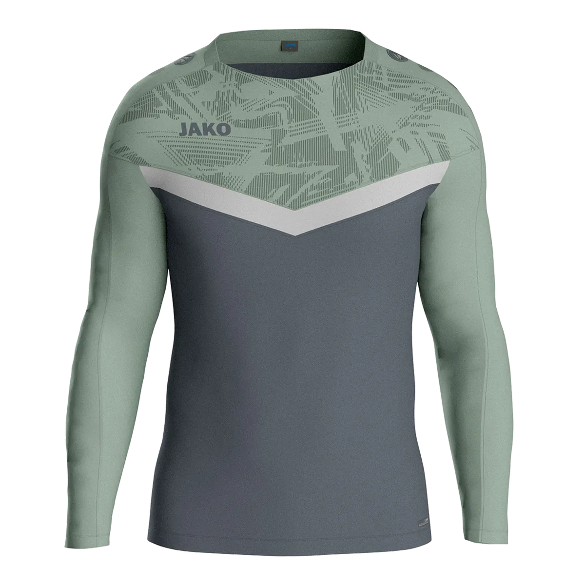 JAKO Sweatshirt Iconic Unisex anthra light/mintgrün/soft grey Front