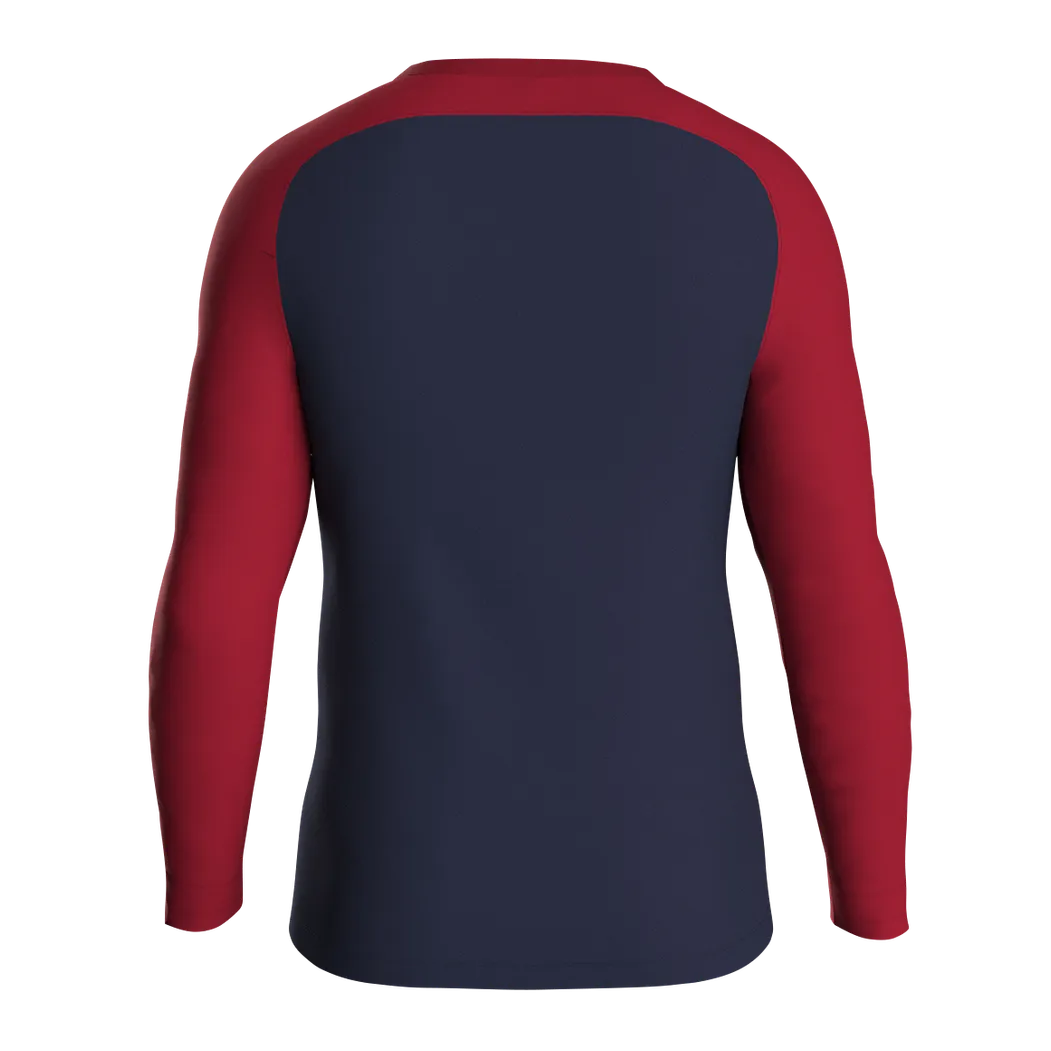 JAKO Sweatshirt Iconic Kinder marine/chili rot Rücken
