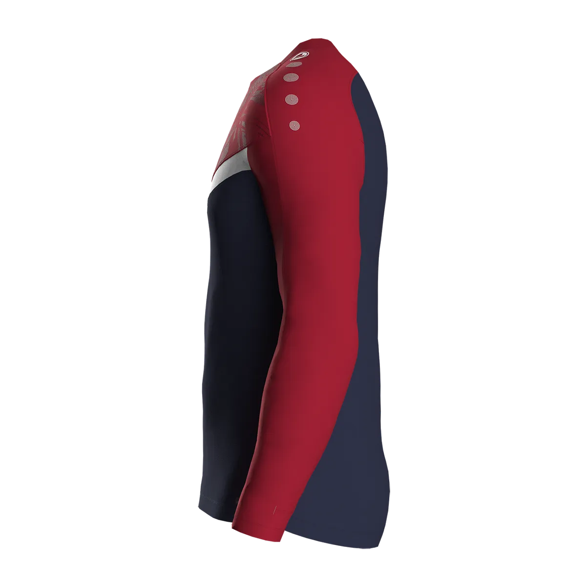 JAKO Sweatshirt Iconic Unisex marine/chili rot Seite