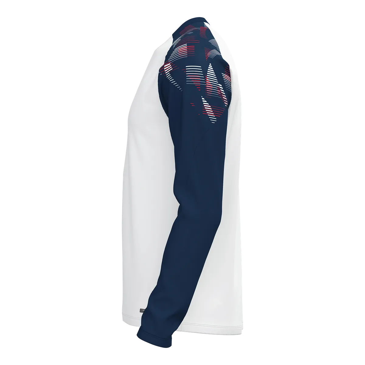 JAKO Longsleeve Sonic Unisex weiß/marine/rot Seite